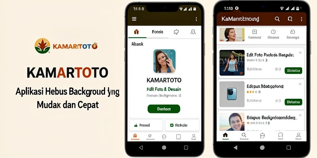 Antarmuka KAMARTOTO menampilkan alat penghapusan background yang efisien.