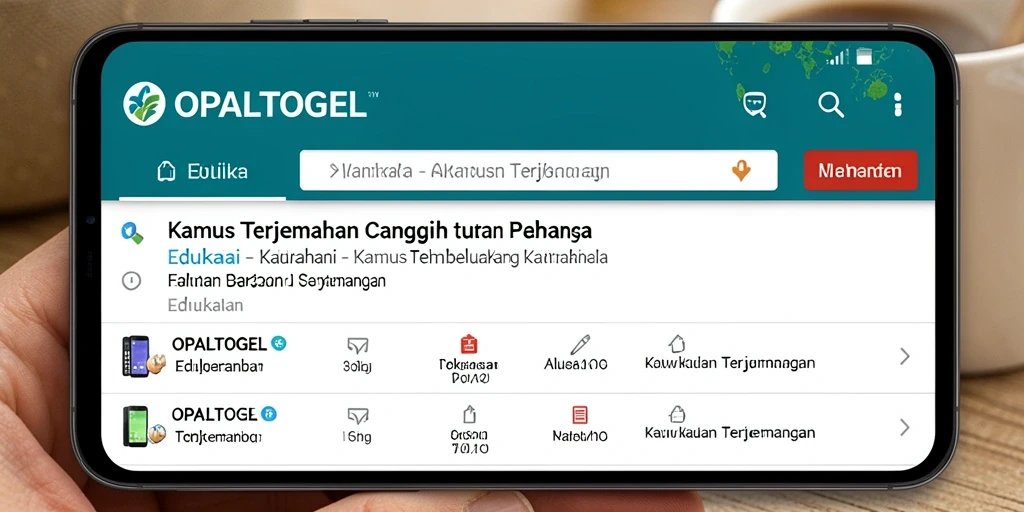 Antarmuka pengguna OPALTOGEL yang intuitif dan menarik.