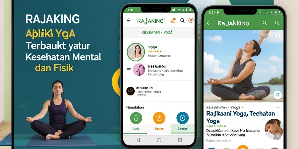 Antarmuka aplikasi RAJAKING yang user-friendly untuk sesi yoga.