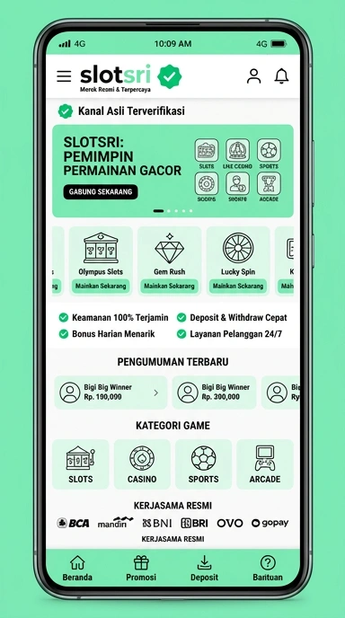 Tampilan kanal resmi slotsri